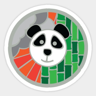 Panda & bamboo (Full size) Sticker